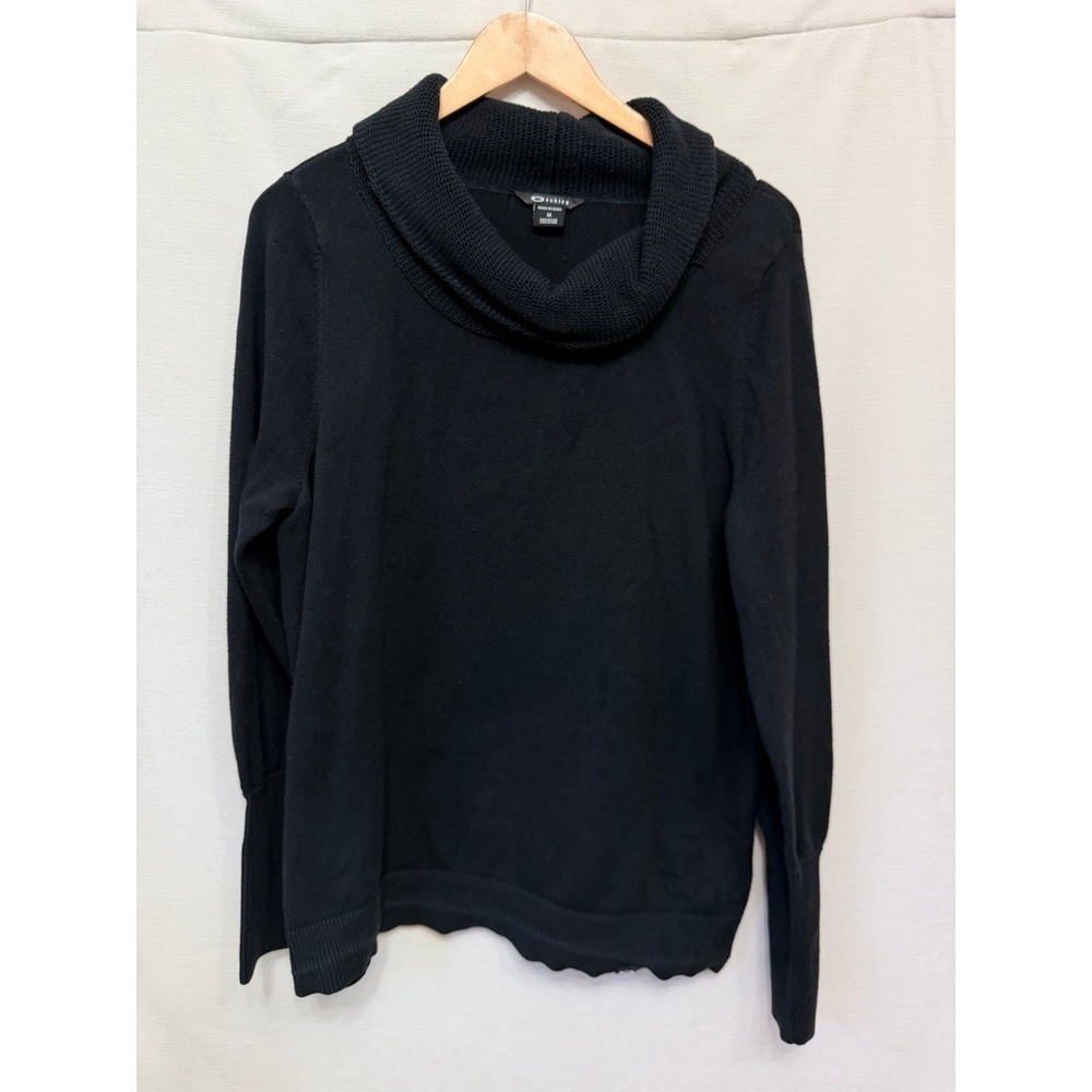Vintage Y2K Oakley Technical Knit Cowl Neck Sweater Charcoal Black M Unisex